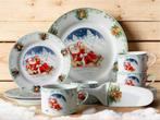 3/4 Persoons Kerstservies Ontbijtservies met serveerschaal, Nieuw, Ophalen of Verzenden, Overige stijlen, Porselein