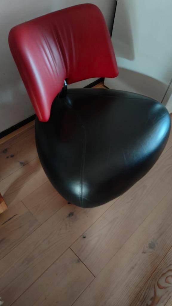 Leolux Pallone Design Stoel MA, Huis en Inrichting, Stoelen, Gebruikt, Eén, Leer, Zwart, Ophalen