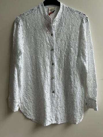 GARCONNE kanten blouse wit met pailletjes S/M en M/L beschikbaar voor biedingen
