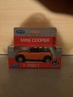 Welly Nex – Mini Cooper zwart wit geblokt dak (1:43), Ophalen of Verzenden, Zo goed als nieuw, Auto, Overige merken