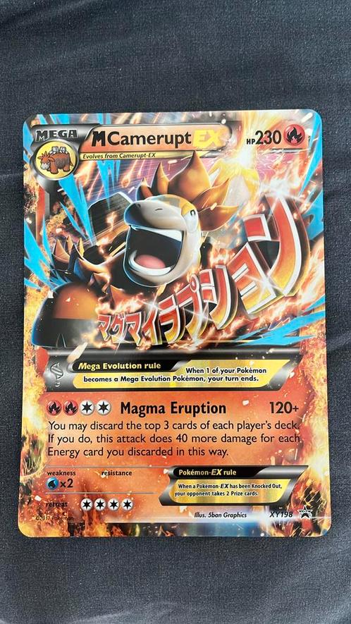 Mega Camerupt EX XY198 promo  (XY Black star Promos) 2017, Hobby en Vrije tijd, Verzamelkaartspellen | Pokémon, Zo goed als nieuw