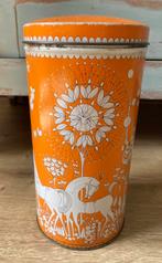 Prachtige oranje blik beschuitblik paard vogel vlinder, Verzamelen, Blikken, Ophalen of Verzenden, Zo goed als nieuw