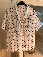 Blouse maat 46/48 wit zwart, Kleding | Dames, Wit, Maat 46/48 (XL) of groter, Ophalen of Verzenden, Zo goed als nieuw