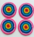 Gondas Creaties Regenboog onderzetter rood naar roze katoen, Ophalen of Verzenden, Nieuw, Glas of Kopje