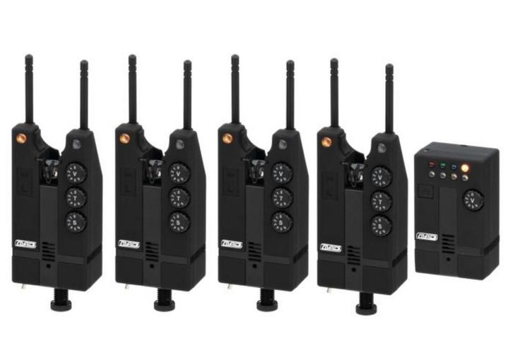 DAM HI-T Beetmelder Set 4+1 - Blauw/Geel/Rood/Groen, Watersport en Boten, Hengelsport | Karpervissen, Zo goed als nieuw, Complete set