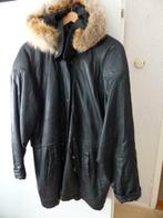 zwart leren dames winterjas, Ophalen, Zo goed als nieuw, Maat 42/44 (L), Zwart