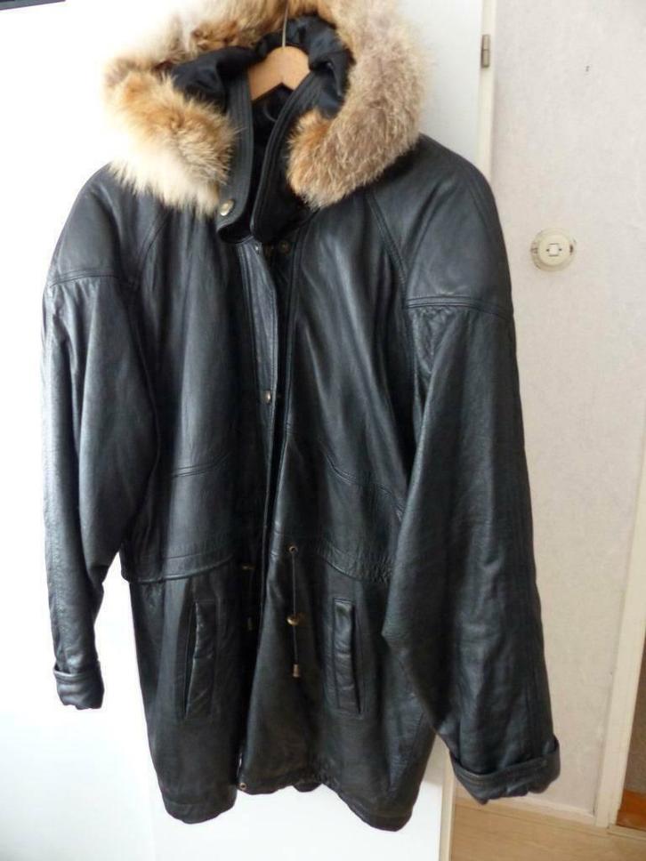 zwart leren dames winterjas, Kleding | Dames, Jassen | Winter, Zo goed als nieuw, Maat 42/44 (L), Zwart, Ophalen