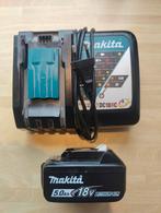 Makita 18V Oplader + 5Ah Accu, Doe-het-zelf en Verbouw, Gereedschap | Machine-onderdelen en Toebehoren, Ophalen of Verzenden, Gebruikt