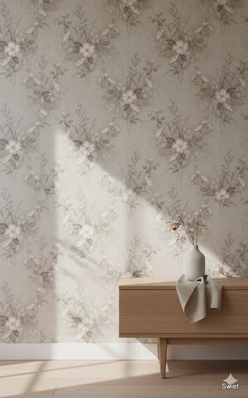 14251 vintage bloemen behang jutelook dusty rose swiet beschikbaar voor biedingen