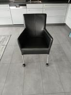 Eetkamerstoel, Huis en Inrichting, Stoelen, Ophalen, Drie, Zwart, Leer
