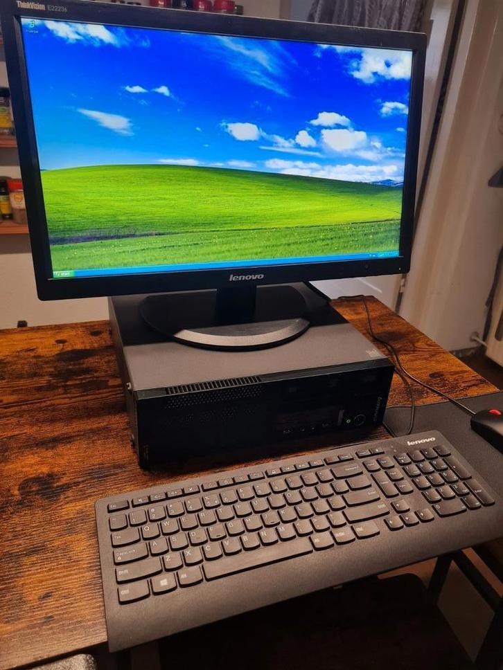 Complete Lenovo PC met Windows XP Pro & 7 Pro dual boot, Computers en Software, Desktop Pc's, Zo goed als nieuw, Minder dan 2 Ghz