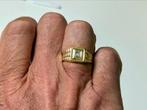 Gouden Rolex stijl ring met een natuurlijke diamant! 19,75mm, 19 tot 20, Heer, Ophalen of Verzenden, Met edelsteen