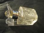 Antiek Kristallen Parfumflesje met Zilveren Hals, Antiek en Kunst, Verzenden, Zilver