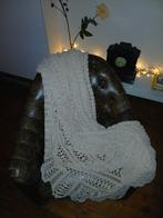 Beige gehaakt kleed bohemian, Huis en Inrichting, Woonaccessoires | Plaids en Woondekens, Ophalen of Verzenden
