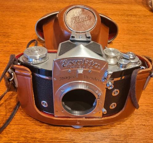 Exakta Varex iia camera in originele tas met Meyer 35mm lens, Audio, Tv en Foto, Fotocamera's Analoog, Zo goed als nieuw, Compact