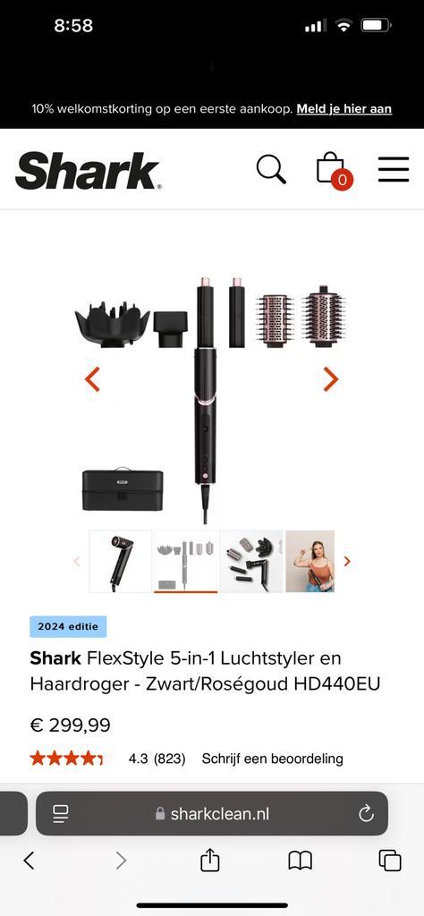 Shark Flexstyle 5-in-1 Airwrap, Sieraden, Tassen en Uiterlijk, Uiterlijk | Haarverzorging, Zo goed als nieuw, Föhn of Haardroger