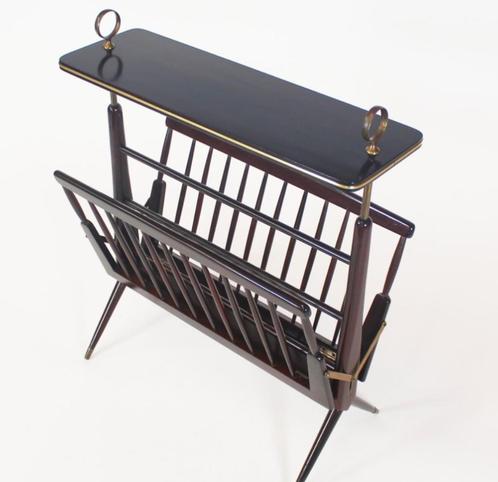 Elegante Italiaanse tijdschriftenhouder van Ico Parisi, Huis en Inrichting, Woonaccessoires | Krantenbakken en Lectuurbakken, Zo goed als nieuw
