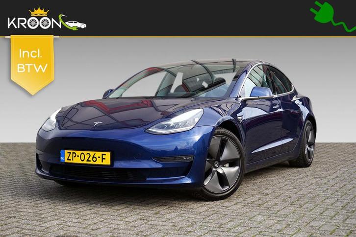 Tesla Model 3 Long Range AWD 75kWh SOH 93% (bj 2019), Auto's, Tesla, Bedrijf, Te koop, Model 3, 4x4, ABS, Achteruitrijcamera, Adaptive Cruise Control