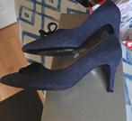 Peter Kaiser pumps donkerblauw witte stippen + strikje 39 NC, Peter Kaiser, Pumps, Blauw, .