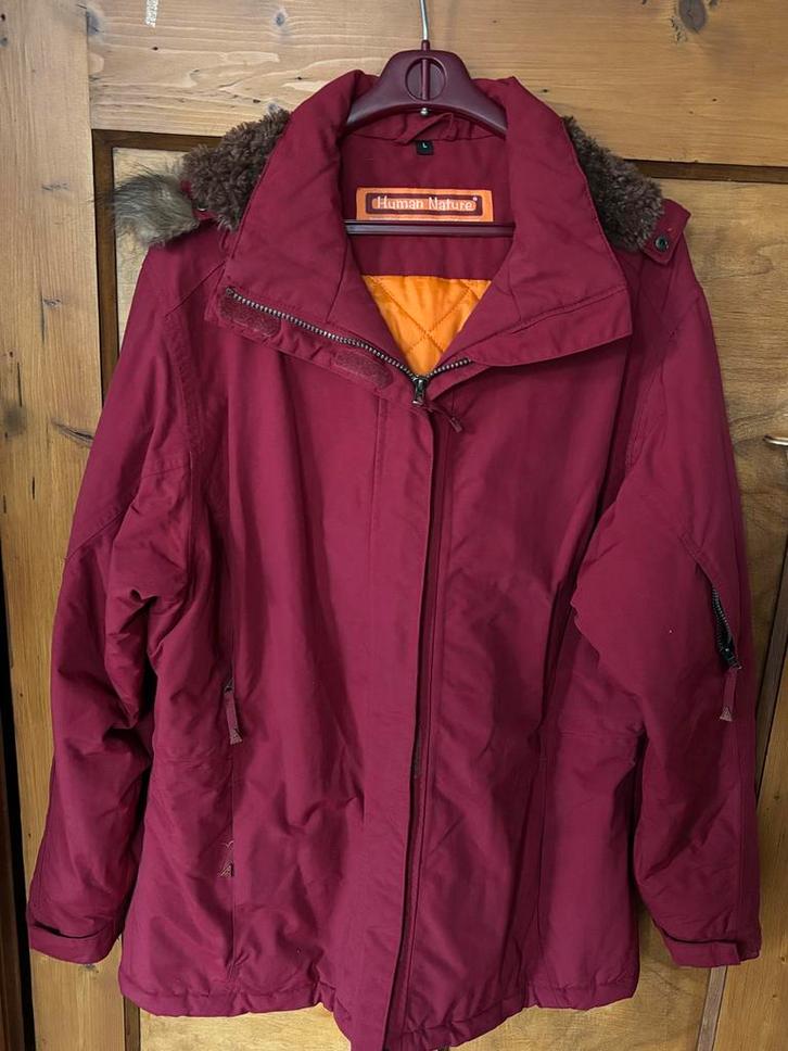 Human Nature Winterjack Maat L, Kleding | Dames, Jassen | Winter, Gedragen, Maat 42/44 (L), Rood, Ophalen of Verzenden