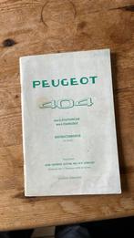 Instructieboekje Peugeot 404 stationcar., Ophalen of Verzenden