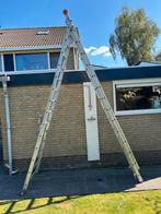 Ladder aluminium 3x14 treden, Doe-het-zelf en Verbouw, Ladders en Trappen, Ophalen, Gebruikt, Ladder, Opvouwbaar of Inschuifbaar