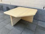 Bijzettafel van Italiaans travertin 50x50, Huis en Inrichting, Gebruikt, Overige vormen, Overige materialen, Minder dan 45 cm