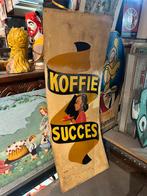 Oud vintage Koffie reclame bord hout 57x150 koffie succes, Reclamebord, Gebruikt, Ophalen of Verzenden