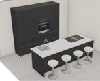 SHOWROOM KEUKEN COMPLEET MET APPARTUUR EN COMPOSIET BLAD, Ophalen, Artego, Info@outlet2025.nl, Zwart