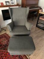 Mooie strandmon fauteuil met voetenbankje, Huis en Inrichting, Fauteuils, Ophalen of Verzenden, Zo goed als nieuw