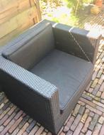 Wicker tuinstoel Plus gestoomde  kussens, Ophalen of Verzenden, Zo goed als nieuw, Wicker, 2 zitplaatsen