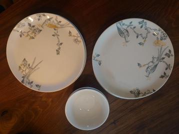 Servies set - gouden pauwen beschikbaar voor biedingen