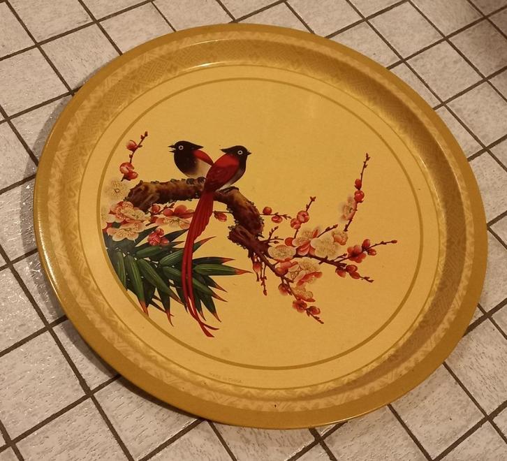 dienblad oosters vogel decoratief , nieuw en ongebruikt, Huis en Inrichting, Woonaccessoires | Dienbladen, Nieuw, Metaal, Rond