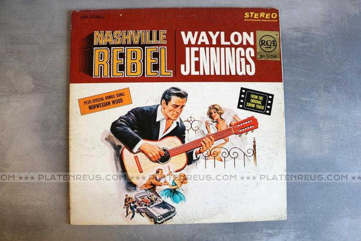 LP Waylon Jennings – Nashville Rebel ( 1966 Country ) 2208, Cd's en Dvd's, Vinyl | Country en Western, Gebruikt, 12 inch, Ophalen of Verzenden