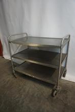 RVS Serveerwagen magazijnwagen serveerkar, Ophalen of Verzenden, Gebruikt