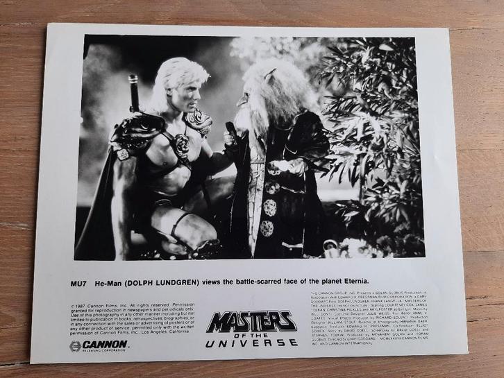 Orig persfoto/ lobbycard He-Man Masters of the Universe 1987, Verzamelen, Film en Tv, Zo goed als nieuw, Film, Foto of Kaart, Ophalen of Verzenden