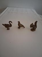 Miniatuur zwaan duif en eekhoorn koper, Antiek en Kunst, Ophalen of Verzenden