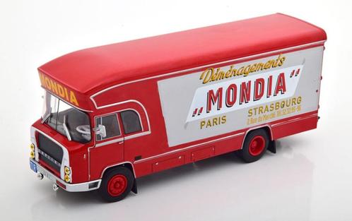 Jsn Atlas 1:43 Berliet GBK6 Mondia 1971 rood zilver, Hobby en Vrije tijd, Modelauto's | 1:43, Nieuw, Auto, Overige merken, Ophalen of Verzenden