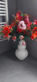 Kunstbloemen set Inc riverdale witte vaas e, Ophalen, Zo goed als nieuw, Binnen