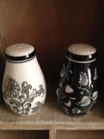 Peper en zout stel zwart-wit, Antiek en Kunst, Antiek | Keramiek en Aardewerk, Ophalen of Verzenden