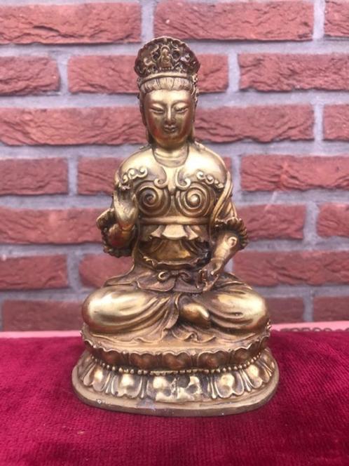 aziatica: fraaie bronzen Kwanyin, Sino-Tibetaans, Antiek en Kunst, Kunst | Niet-Westerse kunst, Ophalen of Verzenden