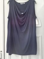 Miss Etam Plus donkerblauwe top met waterval hals, mt 50 NW, Blauw, Nieuw, Miss Etam, Shirt of Top