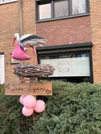 Uniek ooievaarsnest geboortebord te koop!, Ophalen