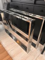 Tafelpoten chroom, Huis en Inrichting, Tafels | Sidetables, Ophalen of Verzenden, Zo goed als nieuw, Rechthoekig, 50 tot 100 cm