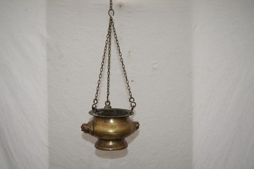 Hangbakje  ( Aziatisch bewerkte handvaten ( Brons, Antiek en Kunst, Kunst | Beelden en Houtsnijwerken, Ophalen of Verzenden