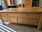Eikenhouten salontafel met lades, Gebruikt, Eikenhout, Ophalen of Verzenden, Landelijk