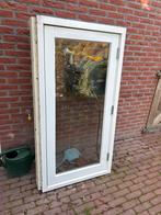 Harthouten kozijn met openslaand raam hr++, Doe-het-zelf en Verbouw, Kozijnen en Schuifpuien, Gebruikt, Raamkozijn, Inclusief glas
