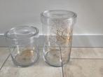 2x nieuwe Riviera Maison glazen voorraad potten, Huis en Inrichting, Woonaccessoires | Overige, Ophalen of Verzenden, Nieuw