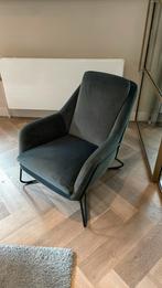 fluwele petrolkleurige fauteuil Loods 5, Huis en Inrichting, Fauteuils, Ophalen, 75 tot 100 cm, Zo goed als nieuw, Stof