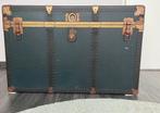 Groot scheepsvaart kist vintage petrol groen blauw, Ophalen, Gebruikt, 50 tot 100 cm, 50 tot 75 cm